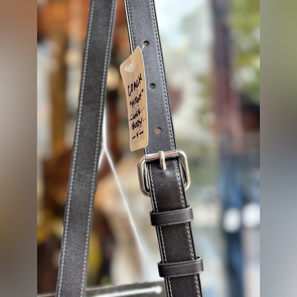 Coach Hitch Black Leather Crossbody Bag - Picture 9 of 9